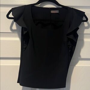 NWOT Commando Black top with ruffles size XS